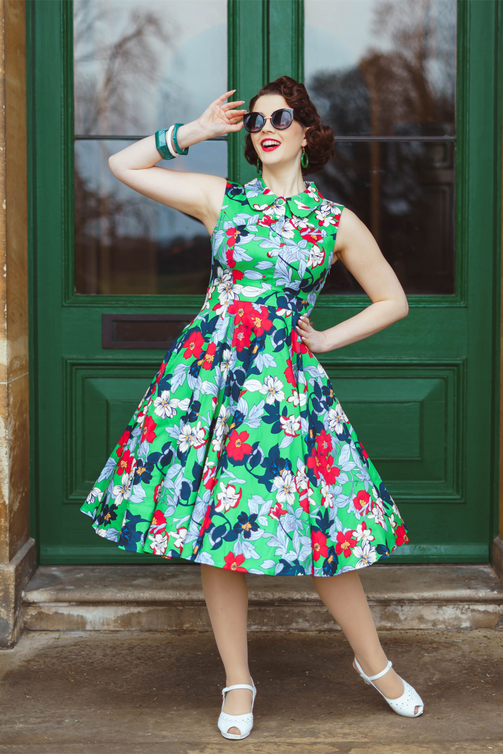 Emerald Botanica Swing Dress